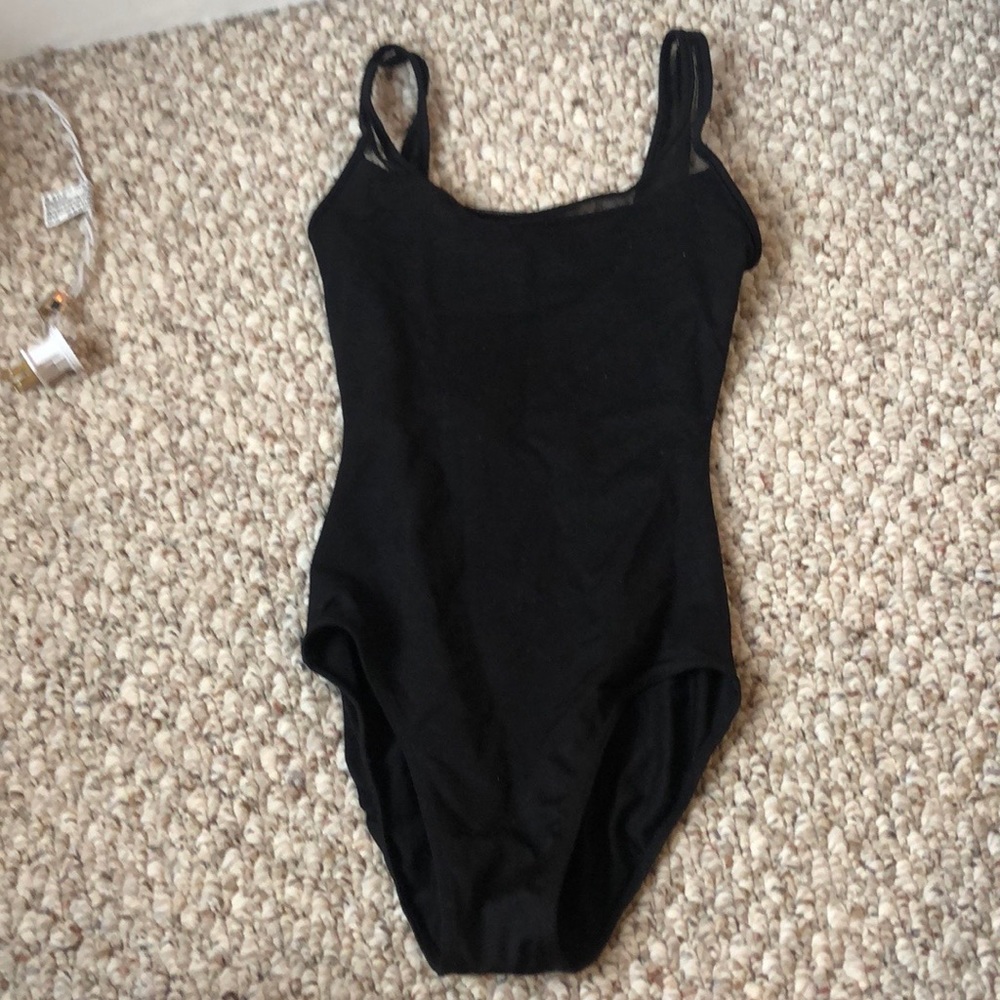 Junior size small black leotard
